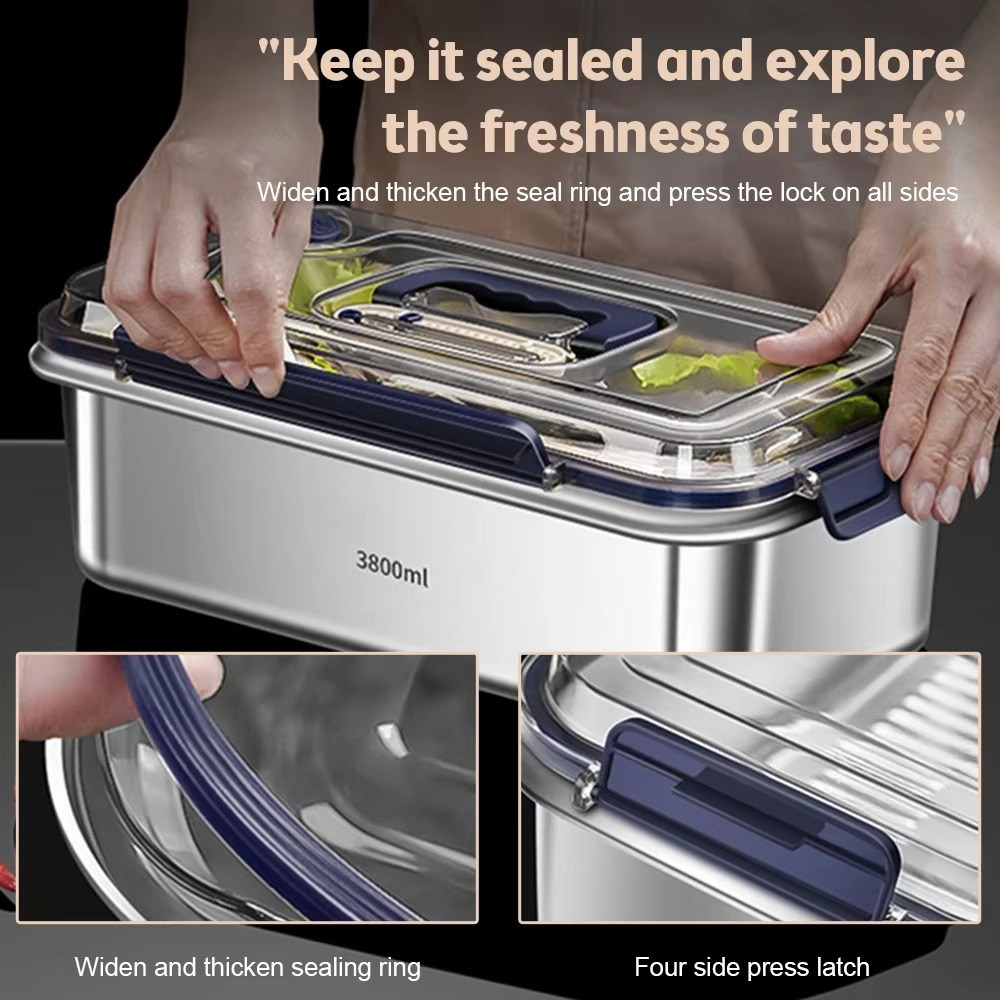 316 Stainless Steel Food Stora - Food Storage With Colander recensie en prijs
