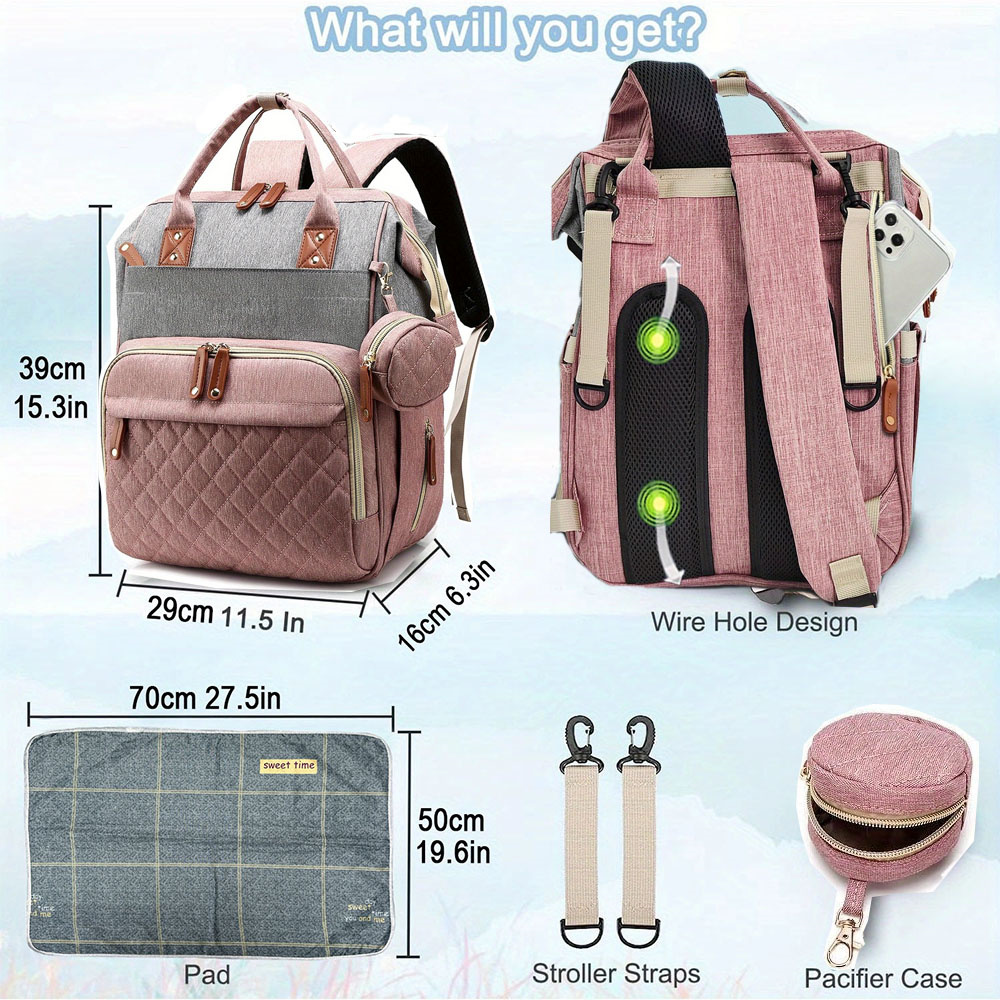 Diaper Bag Backpack Baby Bag,  - Food Storage Moms recensie en prijs