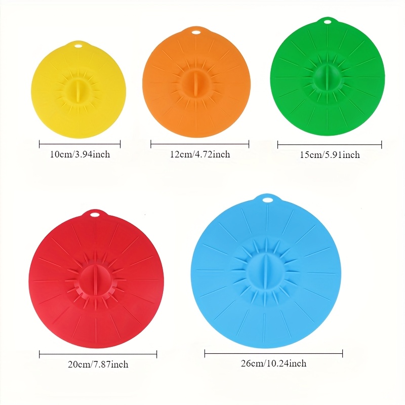 5-Piece Silicone Lids, Heat-Re - Food Storage With Colander recensie en prijs
