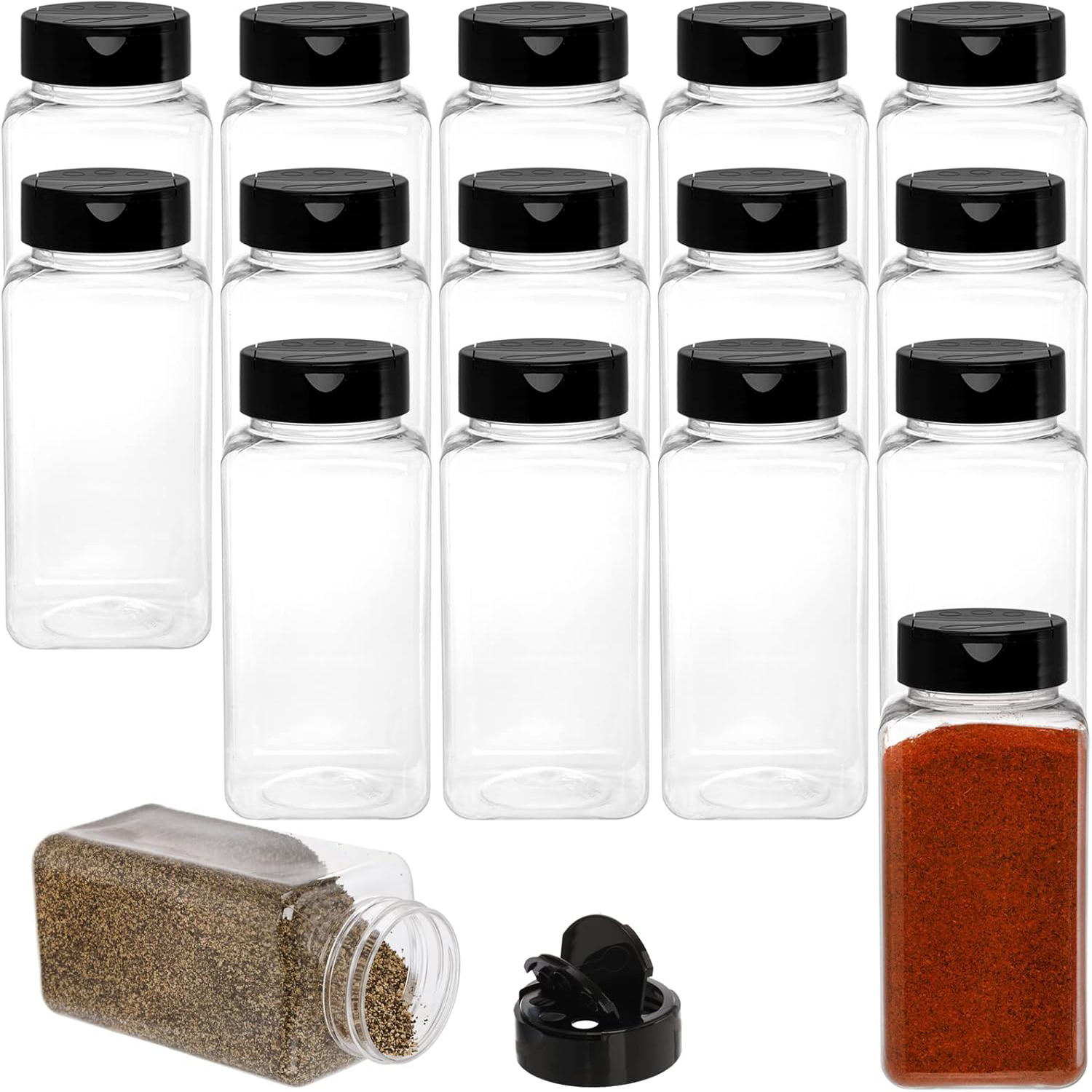 Square Large Plastic Spice Jar - Food Storage Warehouse recensie en prijs