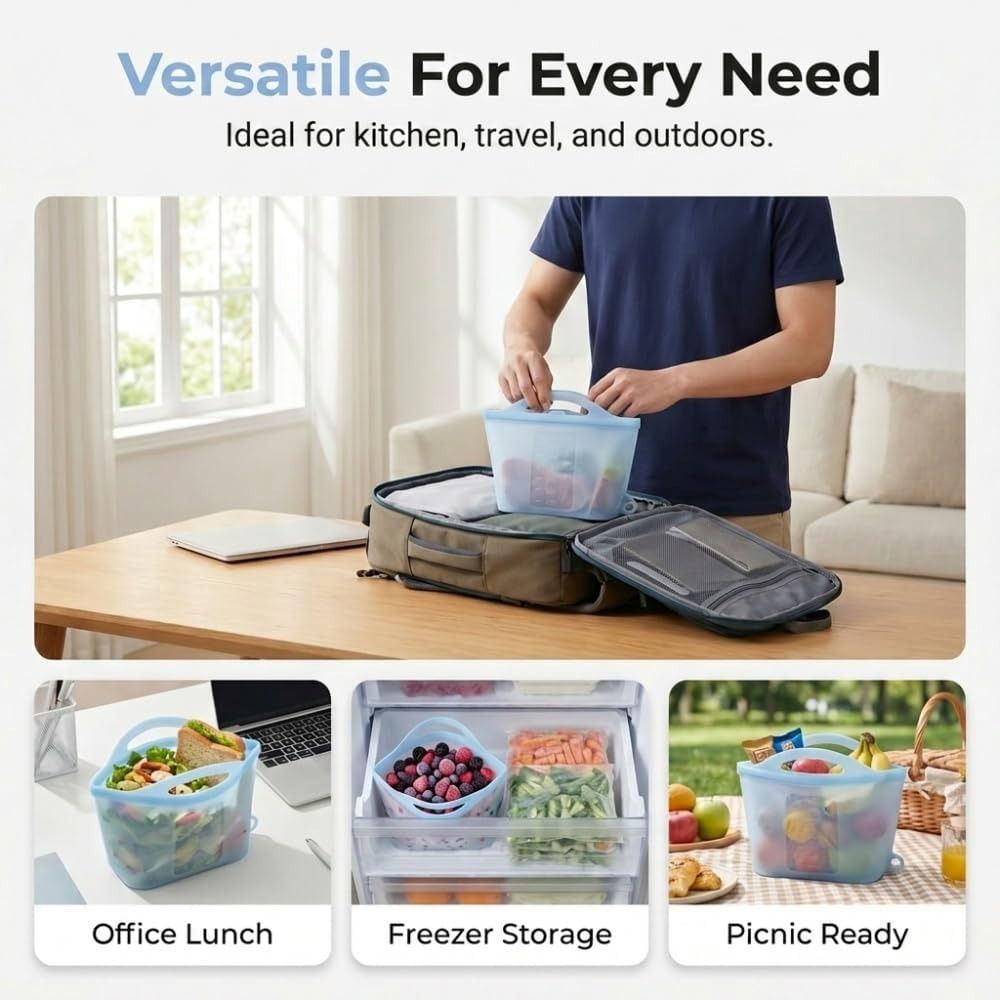 1500ml Food Storage Bags Reusa - Food Storage Ziploc recensie en prijs