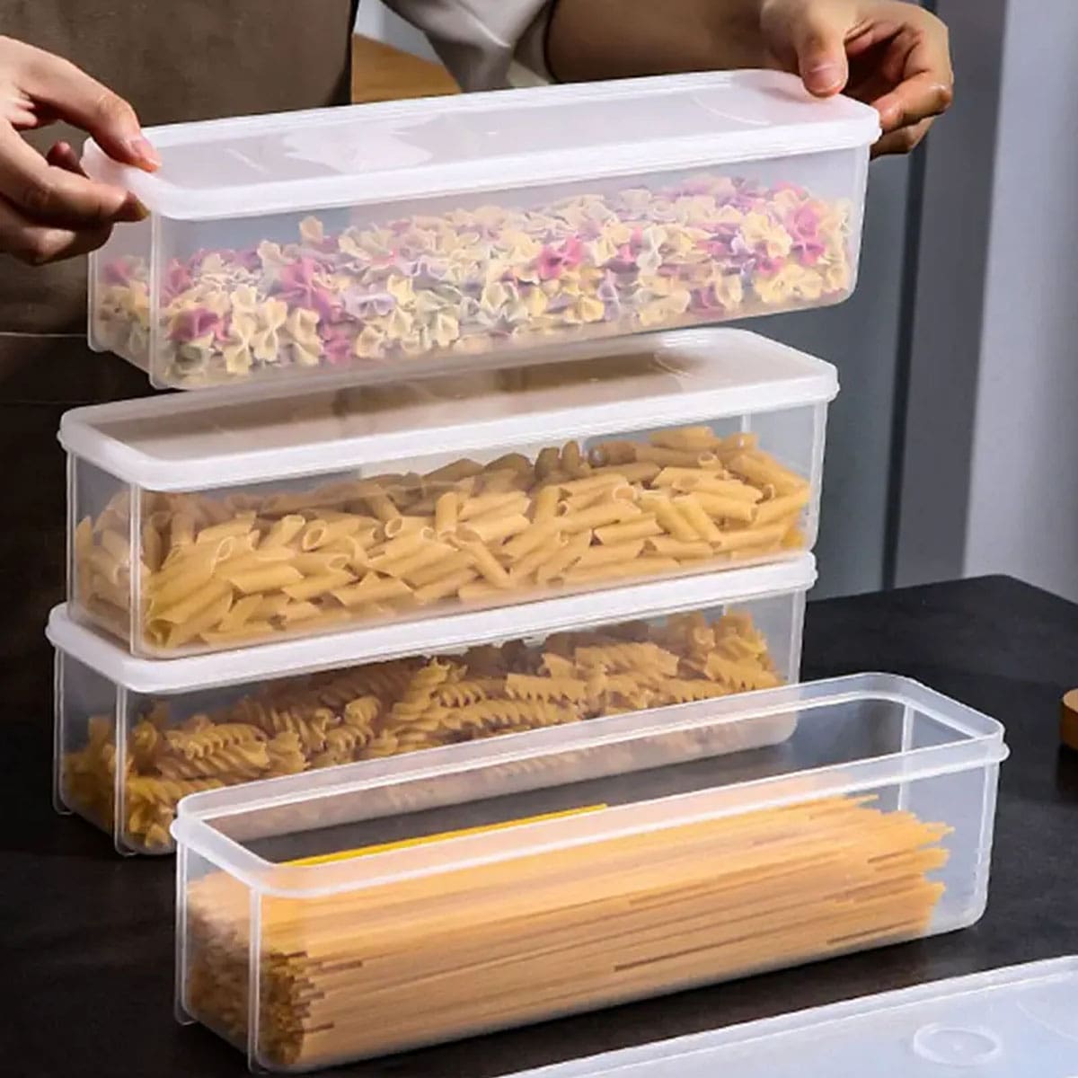 1 Plastic Transparent Storage  - Food Storage With Colander recensie en prijs