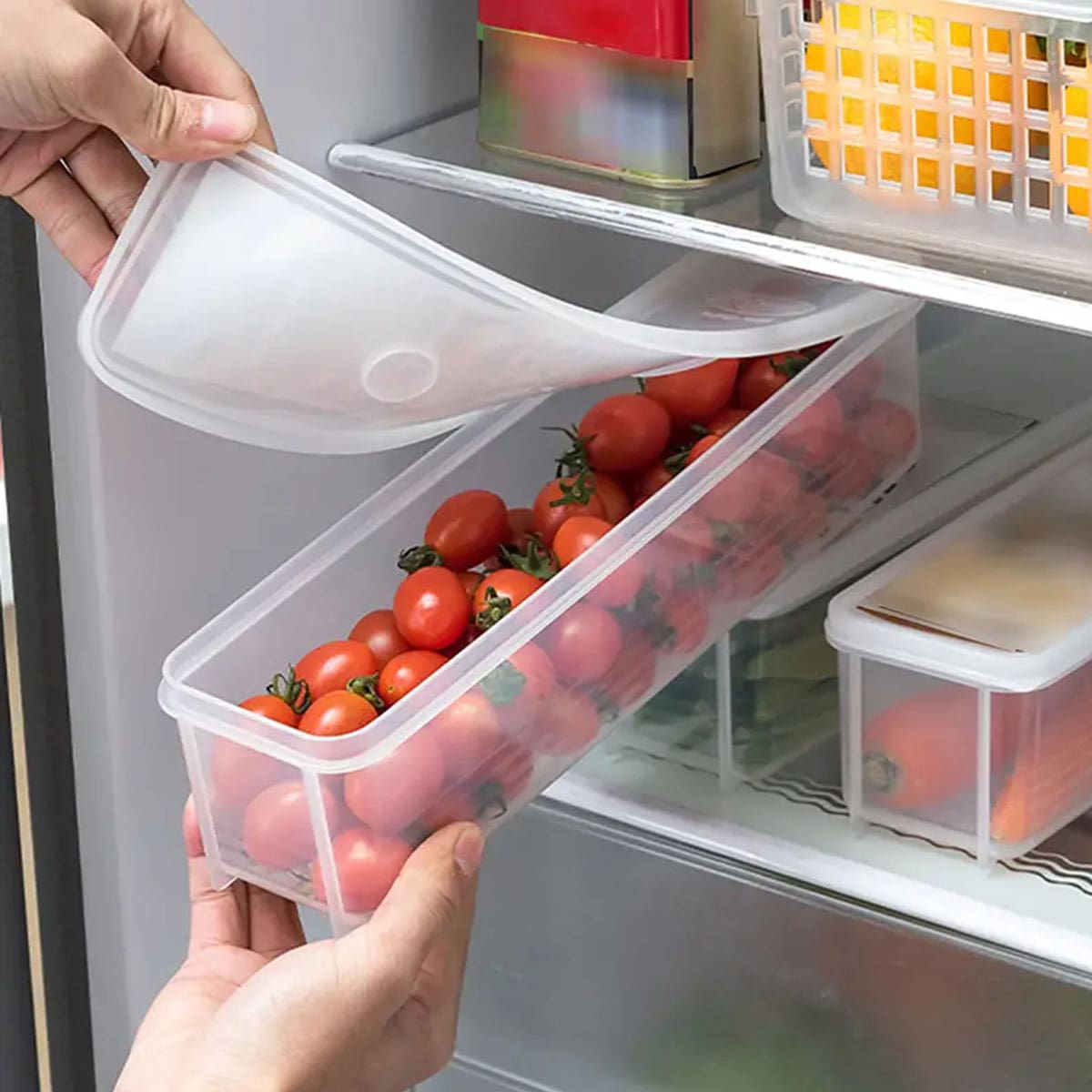 1 Plastic Transparent Storage  - Food Storage With Colander recensie en prijs