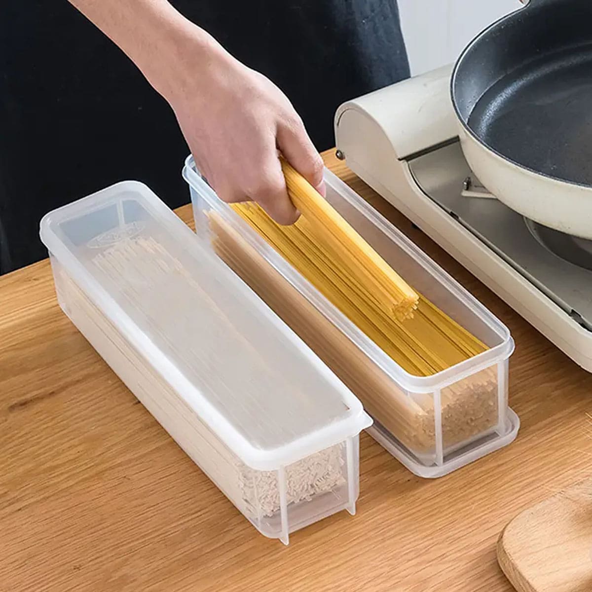 1 Plastic Transparent Storage  - Food Storage With Colander recensie en prijs