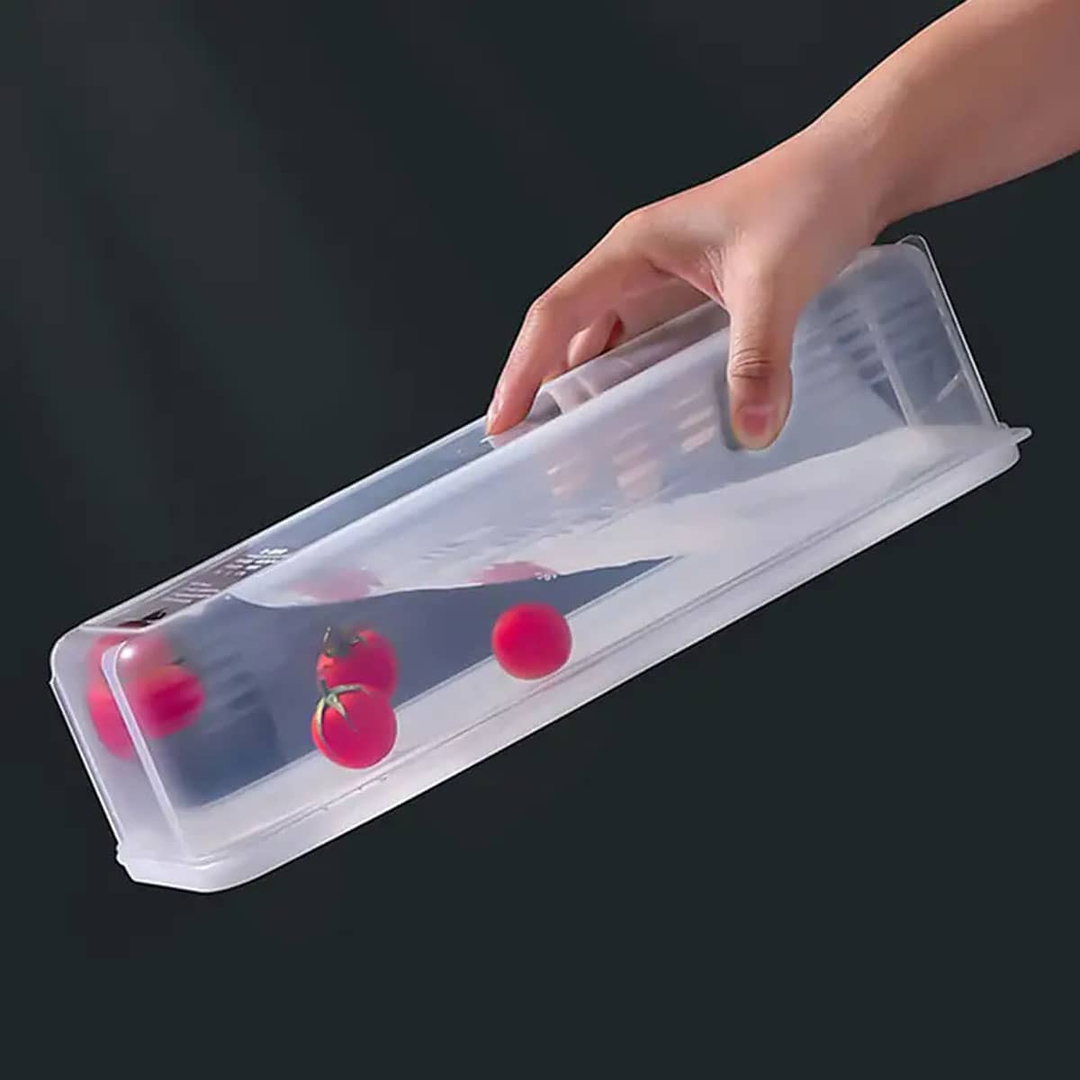 1 Plastic Transparent Storage  - Food Storage With Colander recensie en prijs