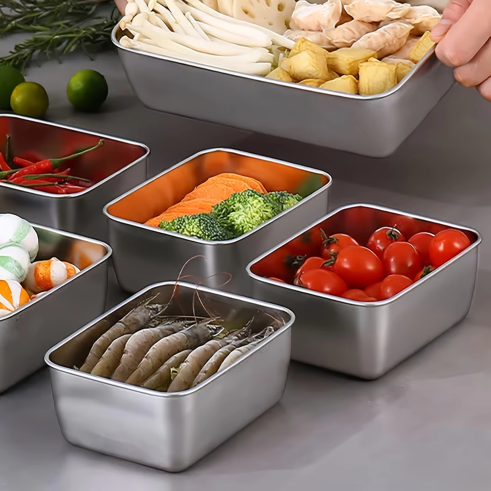 6-Piece Stainless Steel Food S - Food Storage Stainless Steel Containers recensie en prijs