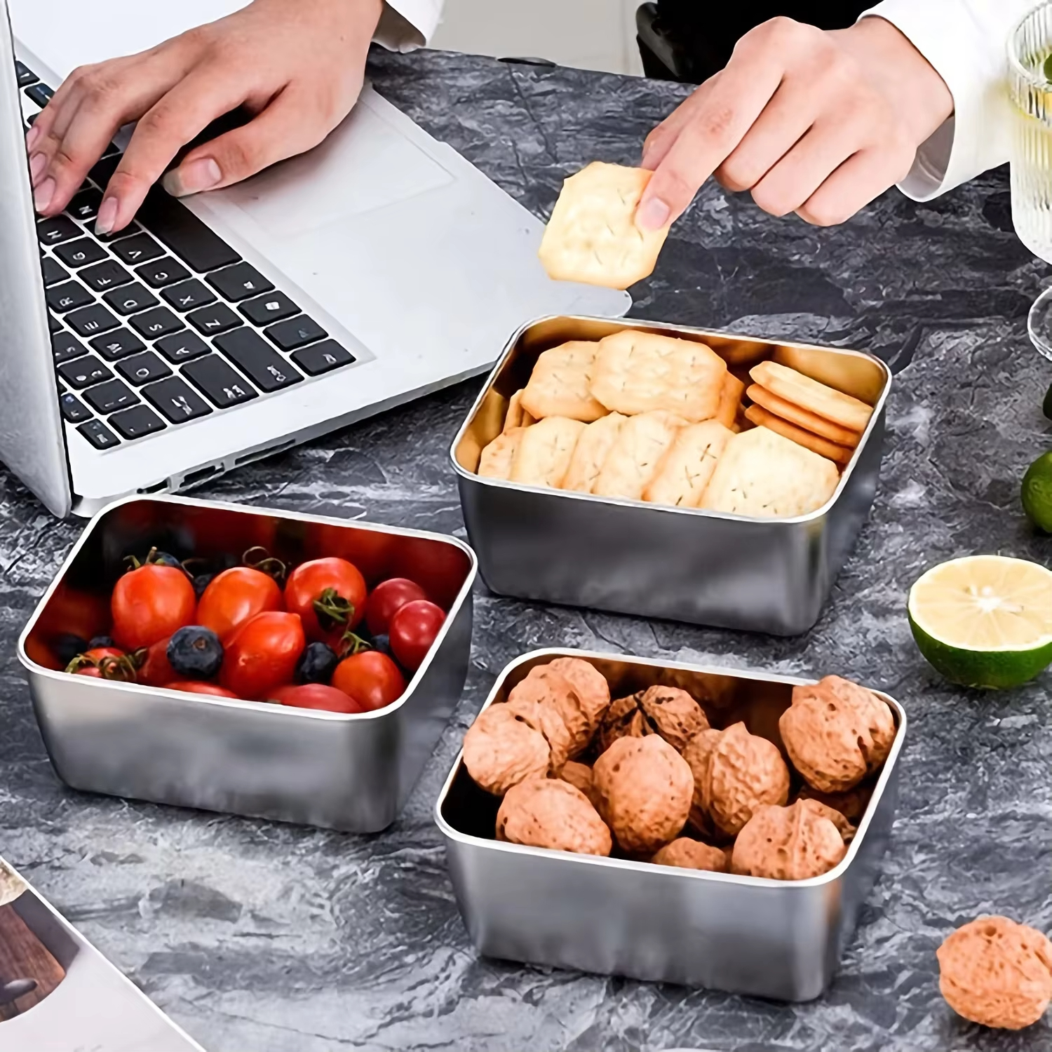 6-Piece Stainless Steel Food S - Food Storage Stainless Steel Containers recensie en prijs