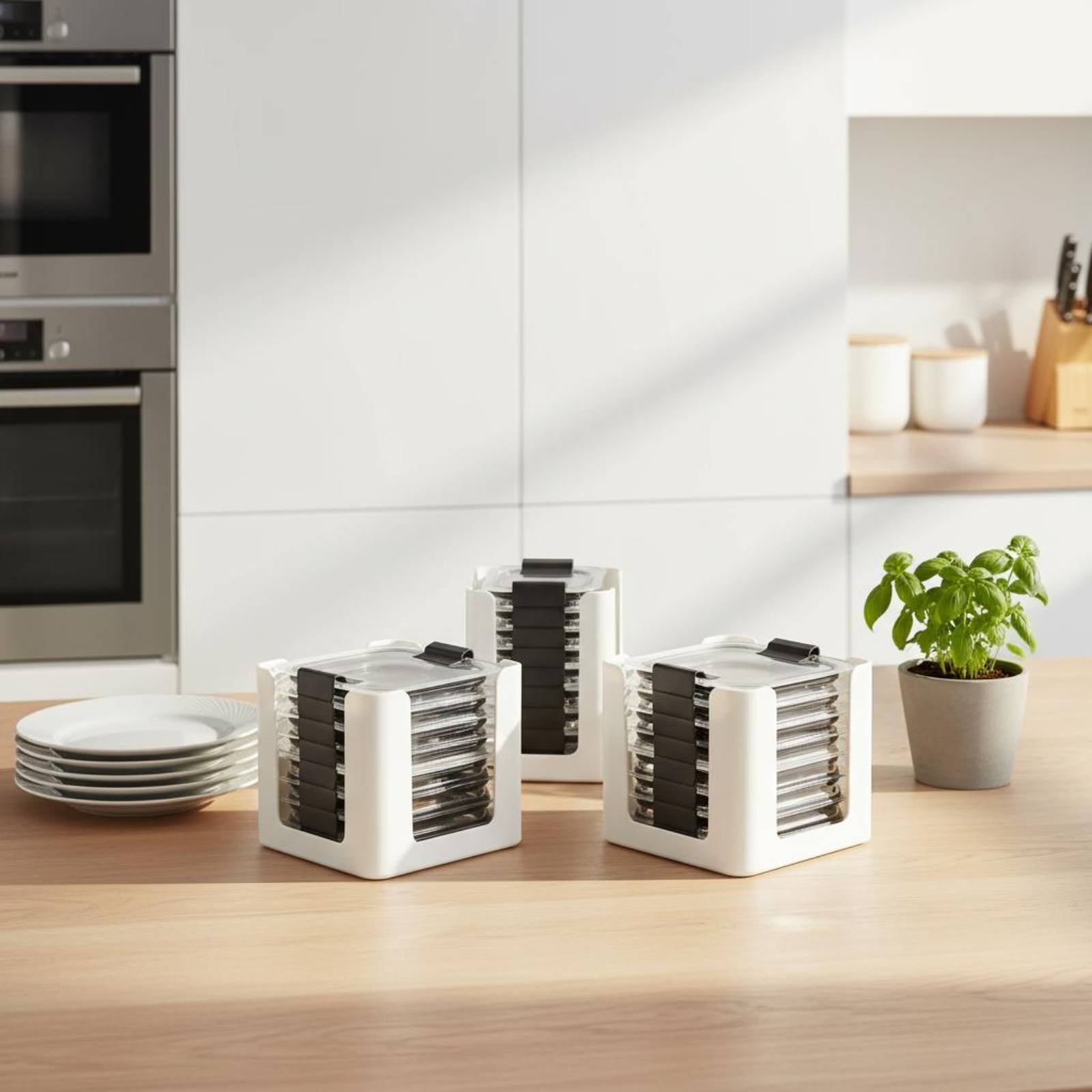 3 Pieces Lid Storage Rack Rect - Food Storage And Organizer recensie en prijs